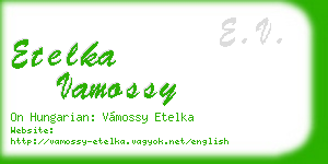 etelka vamossy business card