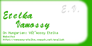 etelka vamossy business card